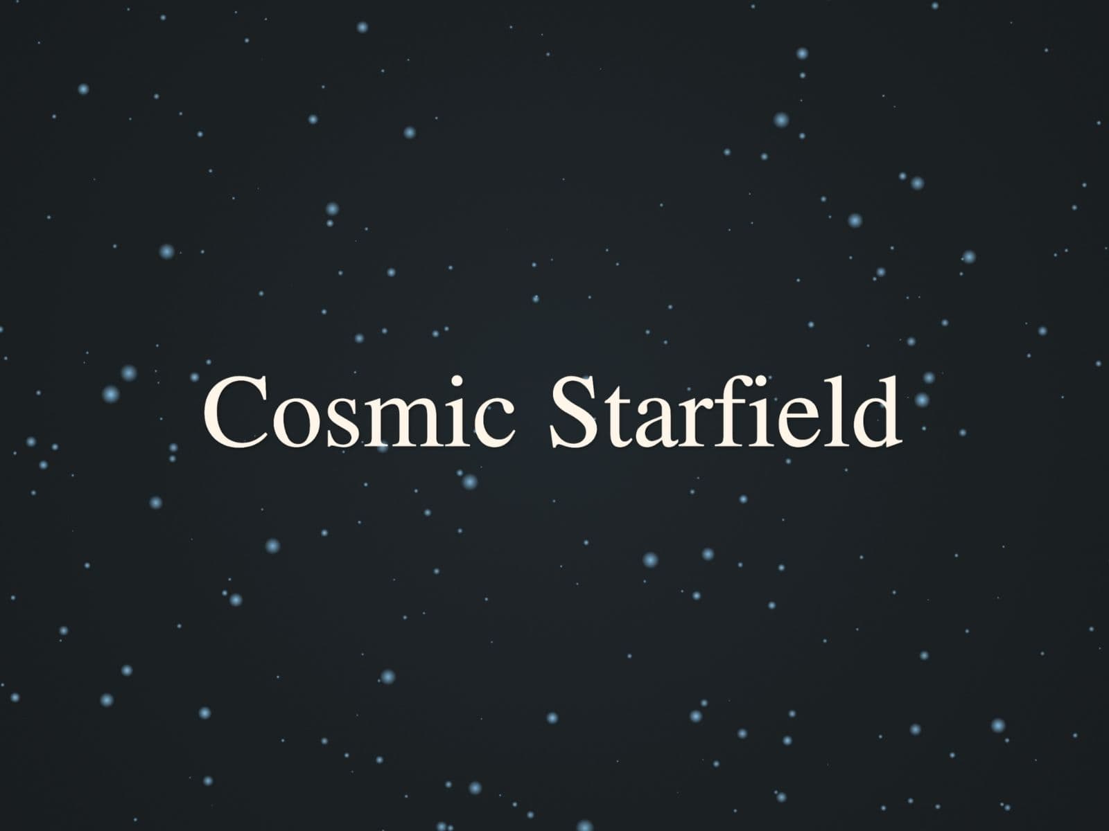 Cosmic Starfield