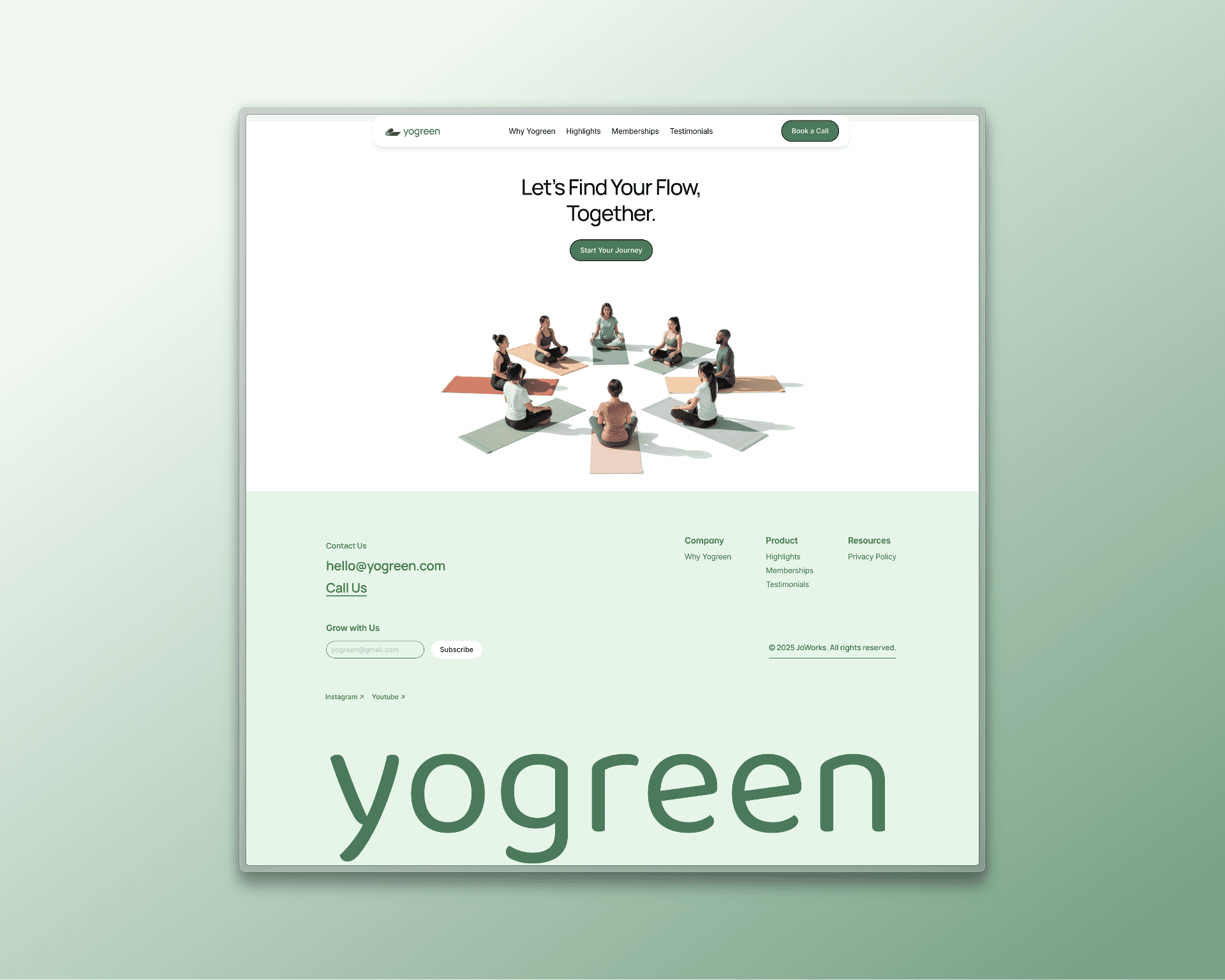 YoGreen palette demo